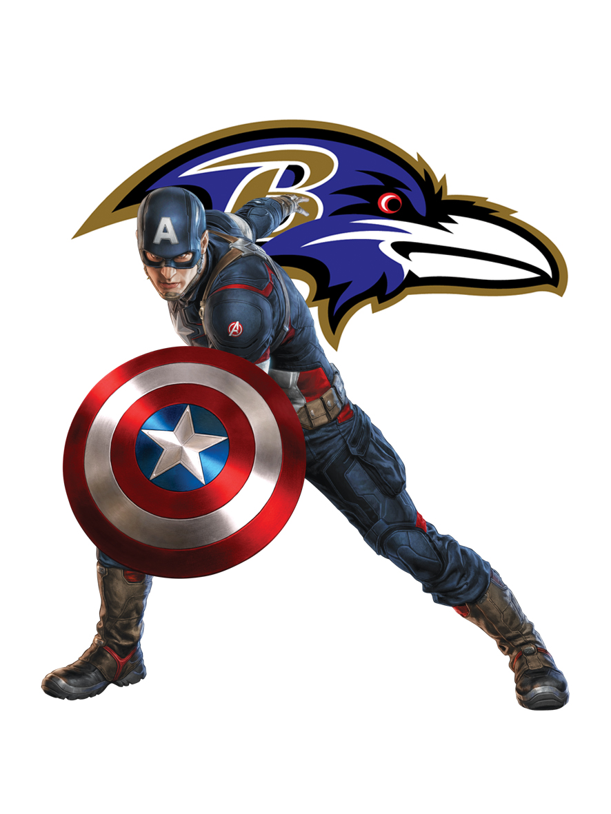 Baltimore Ravens Captain America Logo vinyl decal